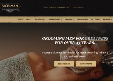 Face of Man — Men's grooming salon, Sydney