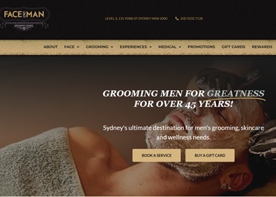 Face of Man — Men's grooming salon, Sydney